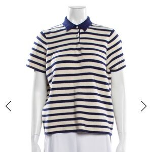 Demylee Striped Cashmere Polo Sweater